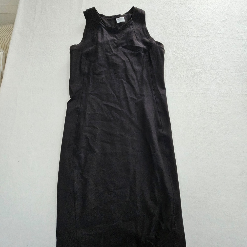 Athleta Black Sleeveless Racerback Zip Sheath Dress 866701-02 Womens Medium